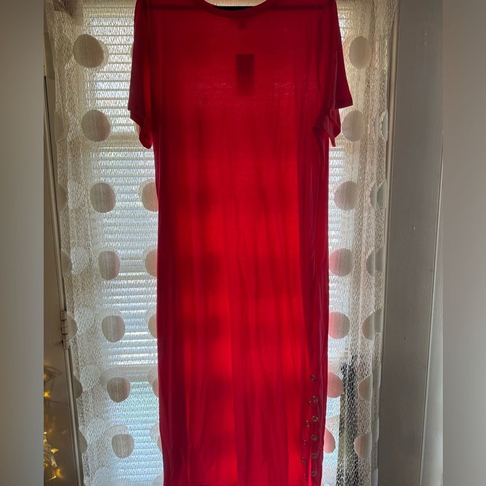 -Michael Michael Kors Dress Ankle Length Coral Color